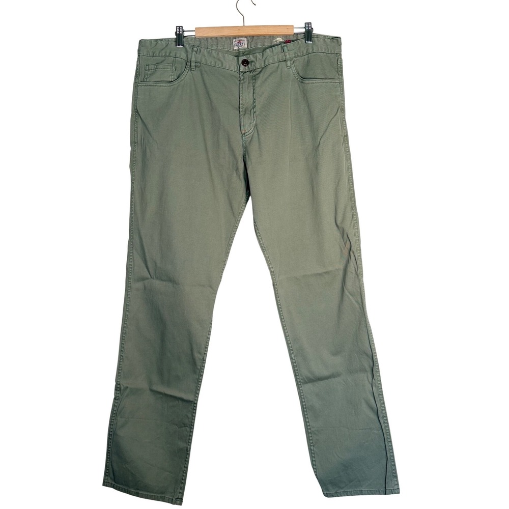 Faherty Brand Mens Stretch Twill Chino Pants Olive Green‎ Straight Leg Size 40